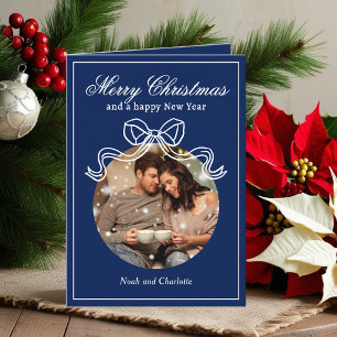 Frohe Weihnachten Glück Neujahr Coquette Bow Foto
