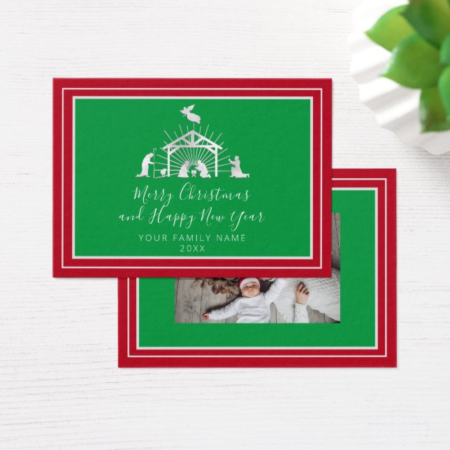 Frohe Weihnachten Glück Neujahr Heilige Familie ei (Schreibtisch)