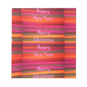 Frohe Weihnachten Glück Neujahr Leinwand Farbgesta Notizblock