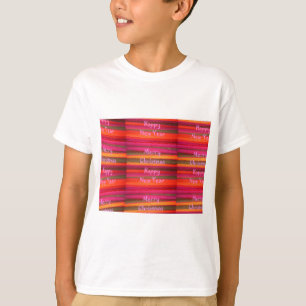 Frohe Weihnachten Glück Neujahr Leinwand Farbgesta T-Shirt