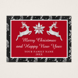 Frohe Weihnachten Glück Neujahr Name Black Silver