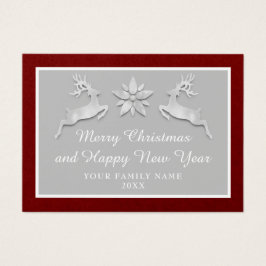 Frohe Weihnachten Glück Neujahr Name Burgundy Gray