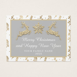 Frohe Weihnachten Glück Neujahr Name Gray Gold