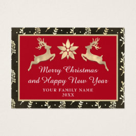 Frohe Weihnachten Glück Neujahr Name Schwarz Rot