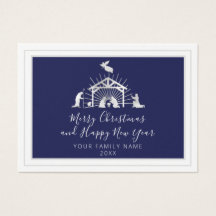 Frohe Weihnachten Glück Neujahr Navy Heilige Famil