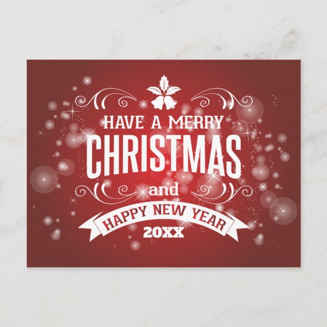 Frohe Weihnachten & Glück Neujahr Personalisierte  (Vorderseite)