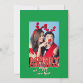 Frohe Weihnachten Glück Neujahr Single Foto Custom