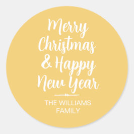 Frohe Weihnachten Glück Neujahr Umschlag Aufkleber