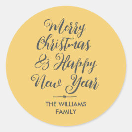 Frohe Weihnachten Glück Neujahr Umschlag Aufkleber