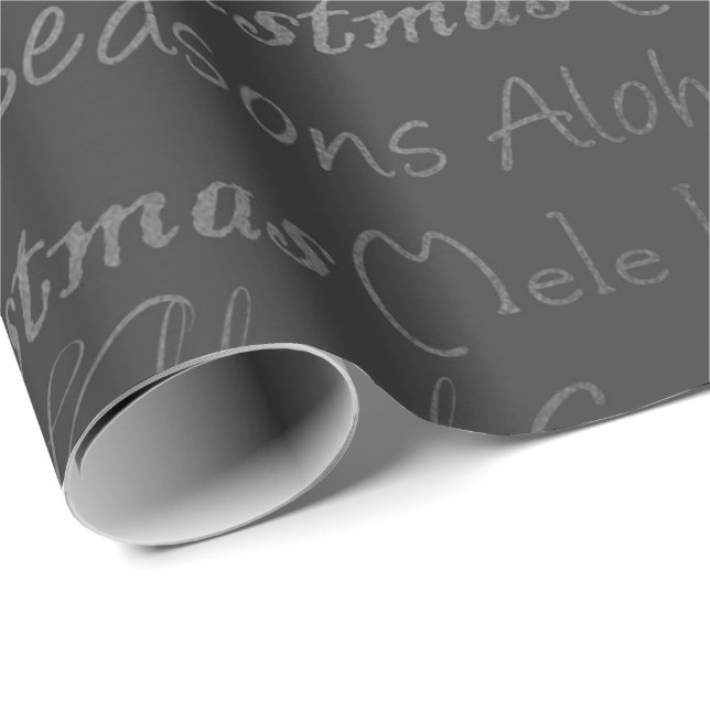Frohe Weihnachten Glück Silver Gray Silver Gray Geschenkpapier (Rolleneckpunkt)
