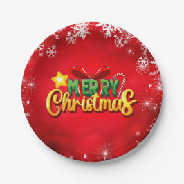 Frohe Weihnachten Glück Weihnachten Weihnachten Re Pappteller