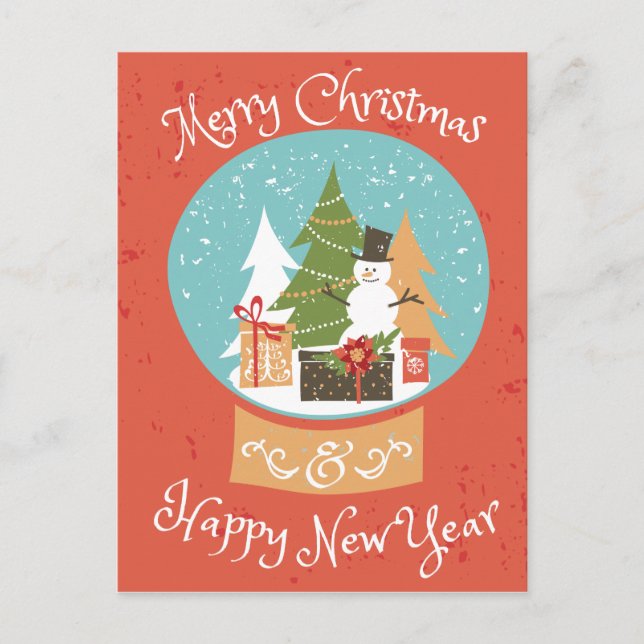 Frohe Weihnachten glücklich Neues Jahr (Vorderseite)