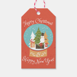 Frohe Weihnachten glücklich Neues Jahr Geschenkanhänger