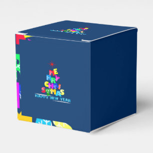Frohe Weihnachten glücklich Neues Jahr Geschenkschachtel