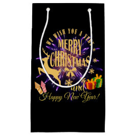 Frohe Weihnachten glücklich Neues Jahr Kleine Geschenktüte