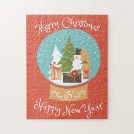 Frohe Weihnachten glücklich Neues Jahr Puzzle