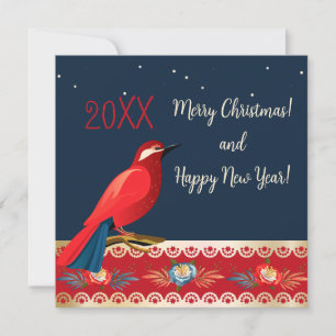 Frohe Weihnachten glücklich Neues Jahr! Red Bird-B
