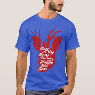 Frohe Weihnachten glücklich Neues Jahr Rentierweih T-Shirt