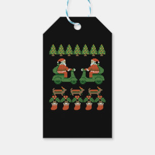 Frohe Weihnachten glücklich neues Jahr, santa Pixe Geschenkanhänger
