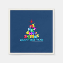 Frohe Weihnachten glücklich Neues Jahr Serviette