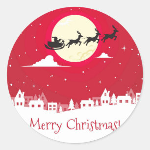 Frohe Weihnachten glücklich Neujahr Aufkleber