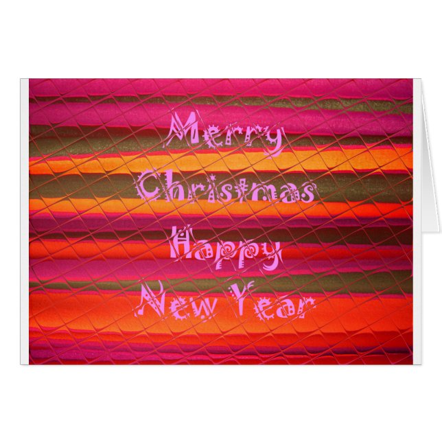 Frohe Weihnachten glücklich Neujahr Farbgestaltung (Vorderseite (Horizontal))