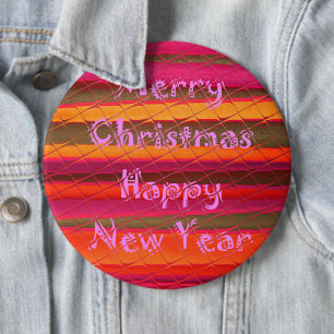 Frohe Weihnachten glücklich Neujahr Farbgestaltung Button