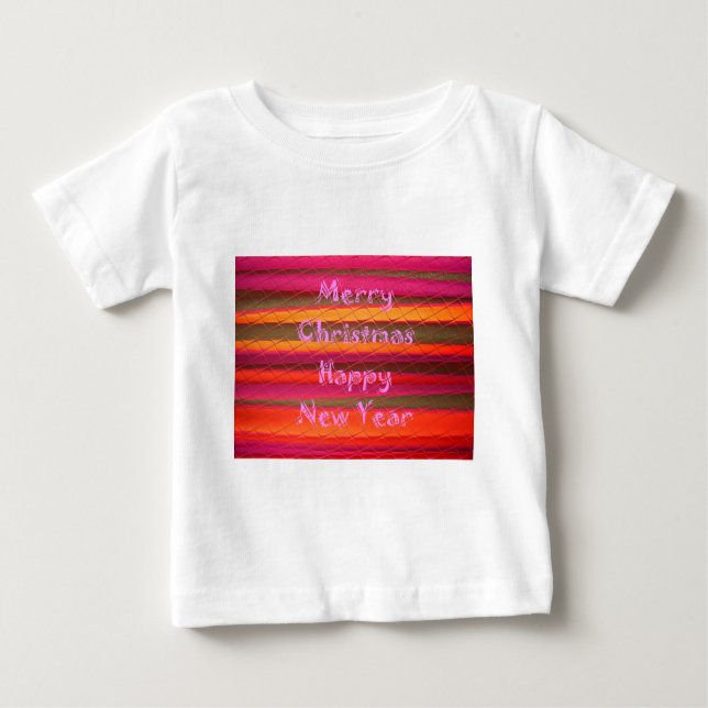 Frohe Weihnachten glücklich Neujahrsfarbe Baby T-shirt (Vorderseite)