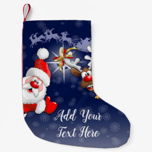 Frohe Weihnachten glücklich Weihnachten und Renti Kleiner Weihnachtsstrumpf