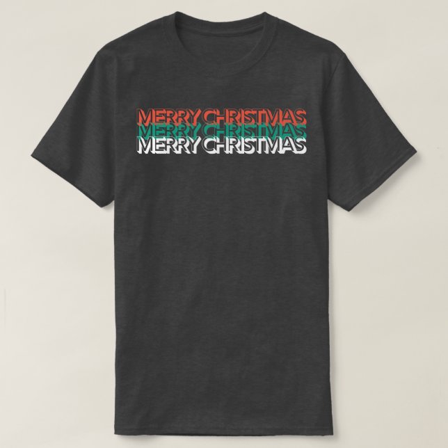 Frohe Weihnachten glückliche Feiertage Feierliche  T-Shirt (Design vorne)