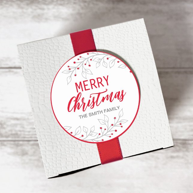 Frohe Weihnachten/glückliche Feiertage Geschenksti Runder Aufkleber (Von Creator hochgeladen)