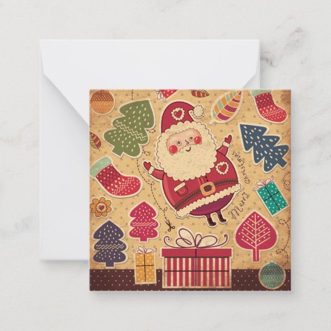 Frohe Weihnachten/glückliche Feiertage Mitteilungskarte (Vorderseite)