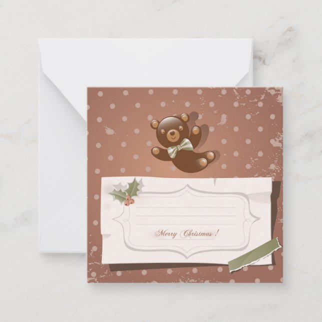 Frohe Weihnachten/glückliche Feiertage Mitteilungskarte (Vorderseite)