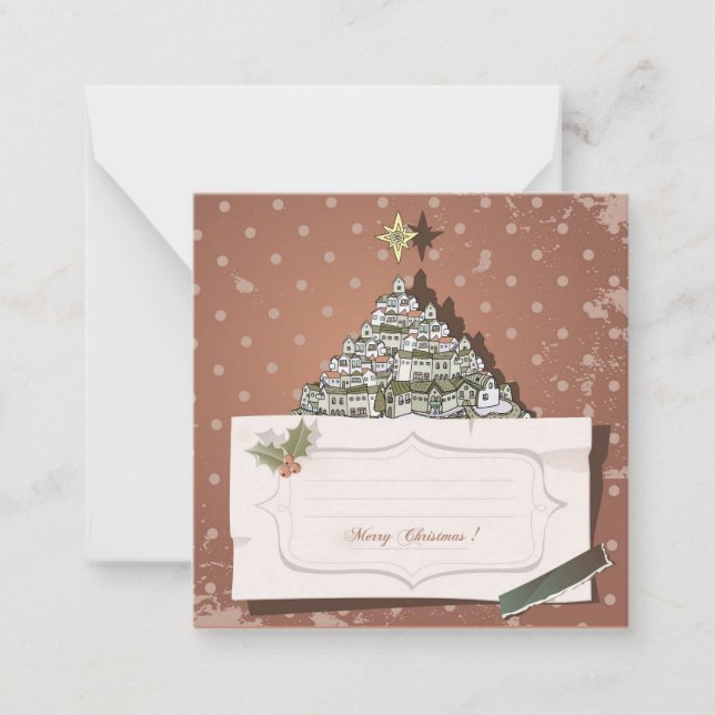 Frohe Weihnachten/glückliche Feiertage Mitteilungskarte (Vorderseite)