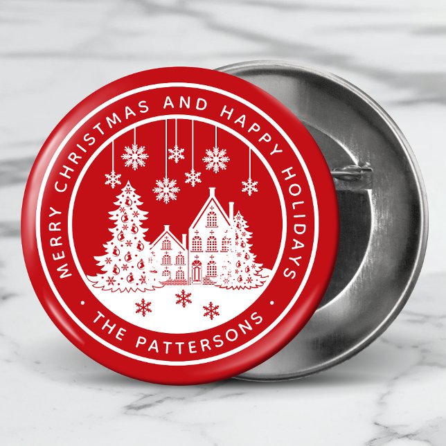 Frohe Weihnachten glückliche Ferien Winter Persona Button (Von Creator hochgeladen)