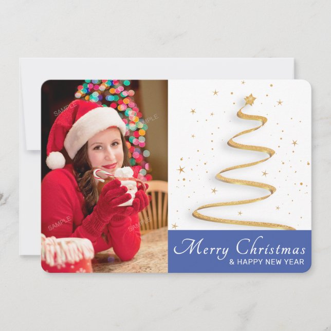 Frohe Weihnachten & Glückliche Neujahr Single Foto (Vorderseite)