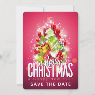 Frohe Weihnachten glückliche Neujahrsgeschenke & B Save The Date