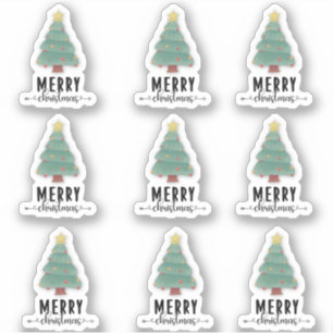 Frohe Weihnachten Glückliche Post Geschenkdekorati Aufkleber