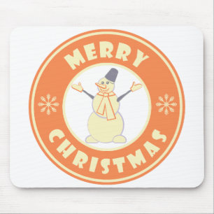 Frohe Weihnachten glückliche Snowman berühmten Kaf Mousepad