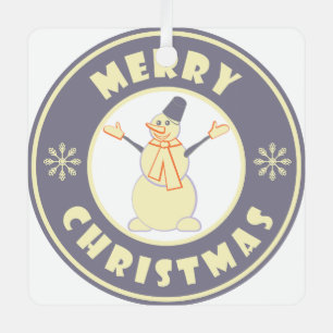 Frohe Weihnachten glückliche Snowman berühmten Kaf Ornament Aus Metall