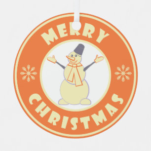 Frohe Weihnachten glückliche Snowman berühmten Kaf Ornament Aus Metall