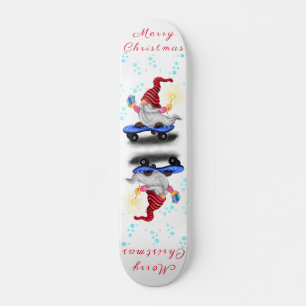Frohe Weihnachten - Glücklicher Skater Gnome mit G Skateboard