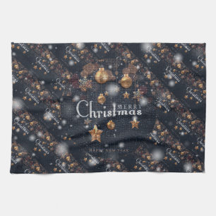 Frohe Weihnachten Glückliches Bestes Geschenk Geschirrtuch