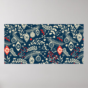 Frohe Weihnachten, glückliches neues Jahr nahtlose Poster