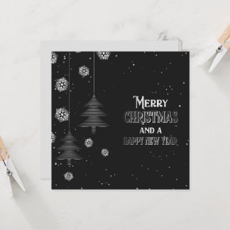 Frohe Weihnachten Glückliches Neues Jahr Schneeflo Karte
