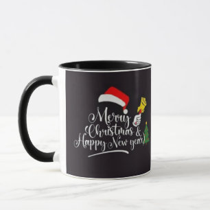 Frohe Weihnachten & Glückliches Neues Jahr T-Shirt Tasse