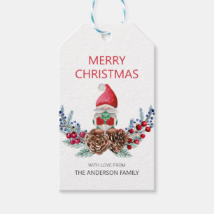 Frohe Weihnachten Gnom Geschenkanhänger