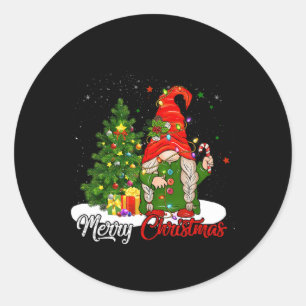 Frohe Weihnachten Gnome Familie Weihnachten für Fr Runder Aufkleber