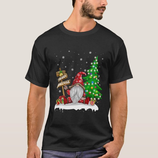 Frohe Weihnachten Gnome Familie Weihnachten T-Shirt (Vorderseite)