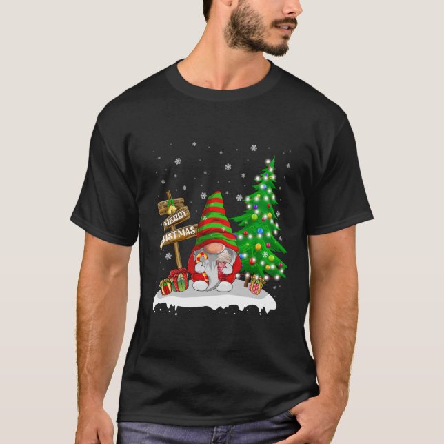 Frohe Weihnachten Gnome Familie Weihnachten T-Shirt (Vorderseite)